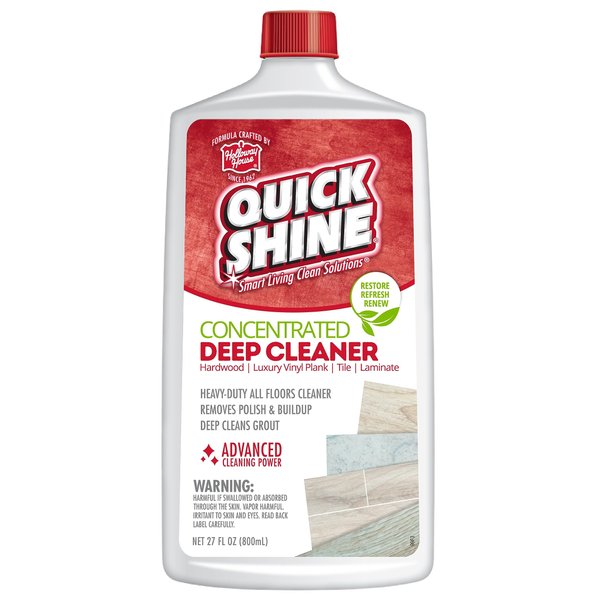 Quick Shine Multi Surface Deep Floor Cleaner and Remover 27oz | Removes Wax Build-Up, Revitalizes Floors & Cleans Grout | Use on Hardwood, Laminate, LVT, Tile and Stone | Pro-Level Cleaning