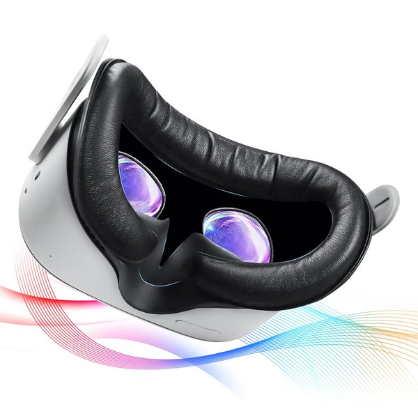 Face Pad & Face Cover Cushion Replacement Compatible with Oculus/Meta Quest 2 -VR Accessories Facial Interface Bracket Foam Soft Silicone & Comfortable Leather Sweat-Proof Anti-Leakage Nose Pad