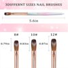 heemeei Kolinsky Acrylic Nail Brush Size 12- Nail Brushes for Acrylic Application - Acrylic Powder Brush for Nail Art - Nail Acrylic Brush for Professional Manicure DIY Home Salon (12#)…