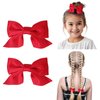 Hair Bow Clips (Red)
