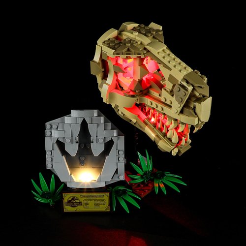 YEABRICKS LED Light for Lego-76964 Jurassic World Dinosaur Fossils: T. rex Skull Building Blocks Model (Lego Set NOT Included)