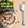 Stainless Steel Large Serving Utensils Set 9 Pcs - Lightweight Smooth Finish Slotted Spoons, Tongs & Serving Spoons for Buffet - Rust Resistant & Easy to Clean Silver