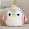 CozyWorld 13’’ Penguin Hugging Tie Dye Rainbow Cute Pillow Plush Stuffed Animal Plush Toy Soft Birthday Gifts for Boys Girls.