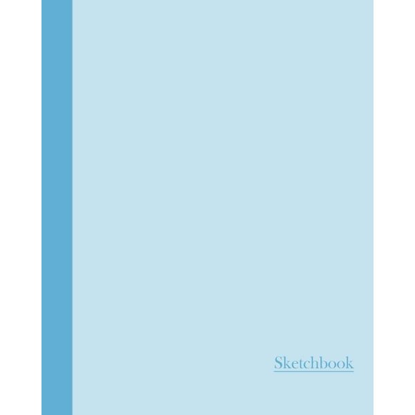 Sketchbook: Two Tone Light Blue 8x10 - BLANK JOURNAL WITH NO LINES - Journal notebook with unlined pages for drawing and writing on blank paper