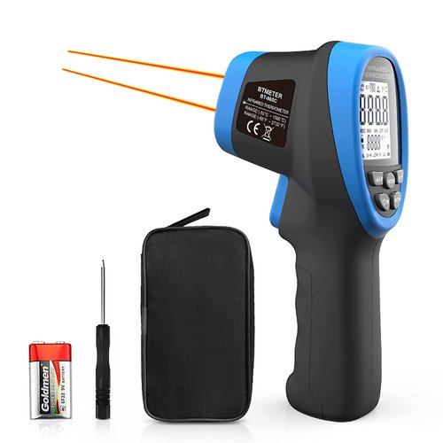 Infrared Thermometer Gun - BTMETER BT-985C Non Contact 16:1 IR Laser Temperature Gun Digital Instant Read -50℃~800℃(-58℉~1472℉) for Food Cooking Kitchen Grilling HVAC (NOT for Human Temp)