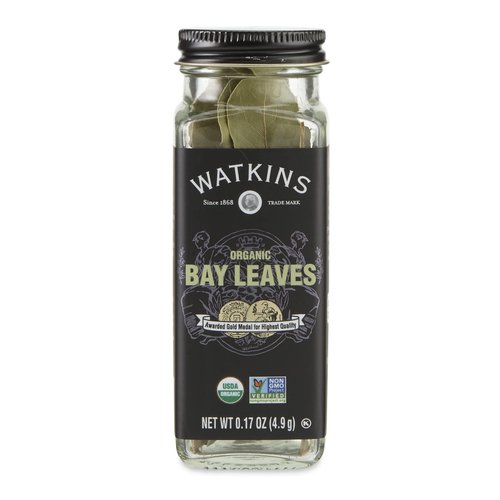 Watkins Gourmet Organic Spice Jar, Bay Leaves, 0.17 Ounce Jar, 3 Count