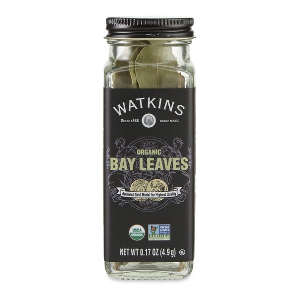 Watkins Gourmet Organic Spice Jar, Bay Leaves, 0.17 Ounce Jar, 3 Count