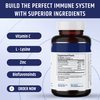 Vitamin C 1000mg Complex with L-Lysine 500mg, Zinc Gluconate 12mg, Bioflavonoids 300mg. Doctor Formulated Magnesium Stearate Free Supplements for Healthy Immune System Support. Two Bottles.(2)