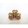 Generic Small mini rose gold/copper tone metal heart hair claw clip
