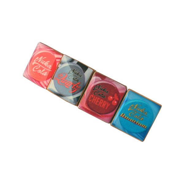 Nuka Cola Wooden Tile Hair Barrette - Fallout Inspired - Video Game Inspired