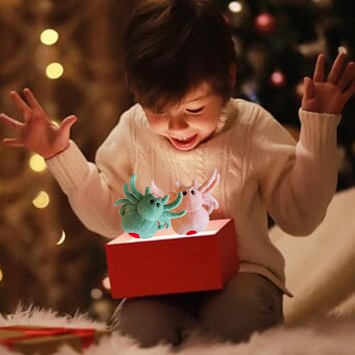 XItbyja Halloween Stuffed Animal Spider Plush Soft Fur Huggable Green Spider Pillow, Adorable Playtime Plush Toy,Stuffed Spider Super Soft Plush Doll Animal Toy for Kids & Adults 9.8inch