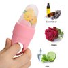 Small Ice Roller for Face and Eye, Ice Face Roller Facial Beauty Ice Roller Skin Care Tools, Ice Facial Roller Gua Sha Face Massage, Silicone Ice Mould for Face Beauty Remove Fine Lines (Purple)