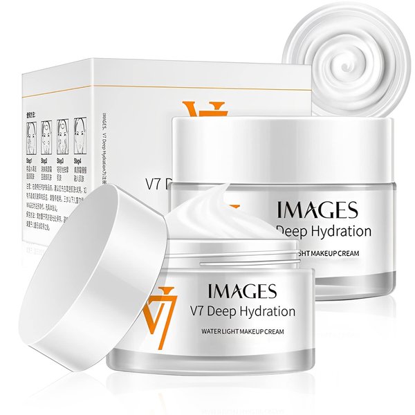 Rednow Moisturizing Cream,V7 Deep Hydration Waterlight Makeup Cream, V7 Korea Cream Face Moisturizer for All Skin Type,Natural Cream Young Skin Water(2 PCS)