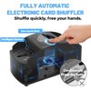 Ni-SHEN Fully Automatic Card Shuffler 1-4Deck,USB/Battery Operated Electric Shuffler, Lower Noise Playing Card Shuffle for UNO,Poker, Phase 10,Skip-Bo,Blackjack（Black）