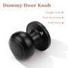 Probrico (6 Pack Classic Closet Door Knobs Dummy Door Knob, Individual Non-Turning Dummy Door Knob Single Side, Black Interior Door Knobs, Easy Installation
