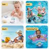 Olasmailo 4PCS Silicone Bath Toys for Toddlers 3-4 Years, Mold Free Bath Toys, Dinosaur Bath Toys, Organic Baby Toys, Squeeze Toys, Baby Beach Toys, Teething Toys, Chew Toys for Sucking Needs