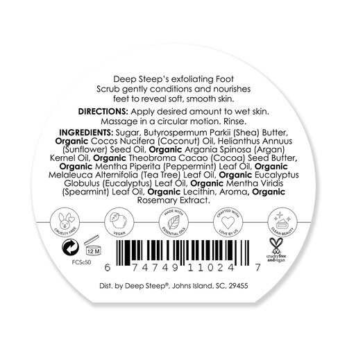 Deep Steep Natural Candy Mint Therapeutic Foot Scrub - 8 Ounce