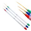 LXBIN Set 6Pcs/Pack Fine Drawing Striping Liner Design Tips Nail Art Pen Brushes Brush Salon DIY Gel UV Manicure Tool gifts Multicolor