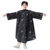 PERFEHAIR Kids Hair Cutting Cape with Sleeves, Kids Barber Cape Haircut Cape for Boy & Girls, Professional Salon or Home Hair Cut Cape-Black Space Printing