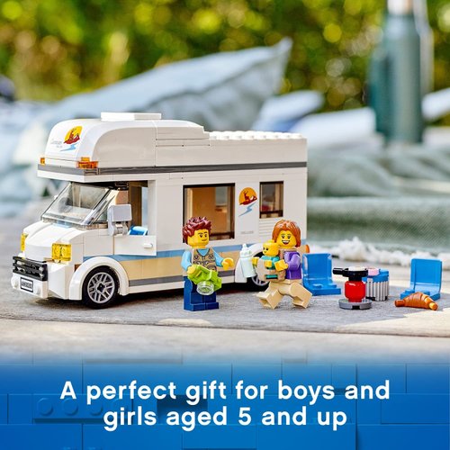 LEGO City Great Vehicles Holiday Camper Van Toy Car for Kids Aged 5 Plus Years Old, Caravan Motorhome Summer Sets, Gift Idea 60283