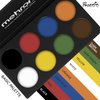 Mehron Makeup Paradise Makeup AQ 8 Color Basic Palette | Magnetic Refillable Body Paint & Face Paint Palette | Professional Water Activated Makeup for Costumes, SFX, Halloween, & Cosplay