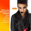 Skeleteen Rockstar Costume Accessories Headset - Fake Rock Star MJ Singer Microphone and Headphones Costume Accessory Prop