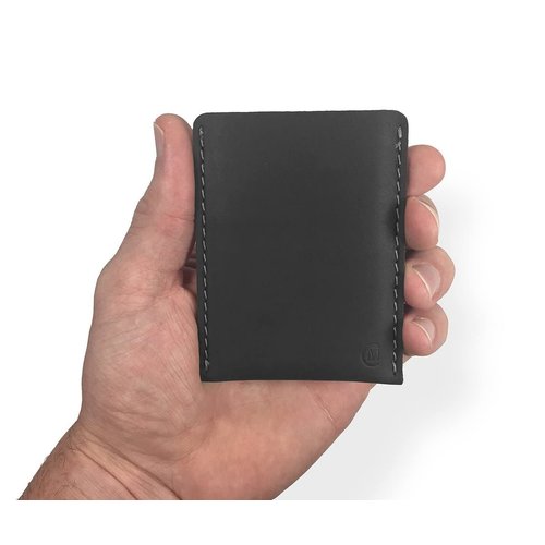 Modern Carry Leather Minimal Card Holder, Minimalist Wallet for Men & Women, Thin Credit Card Holder, Small Business Card Holder, Card Holder Wallet, Front Pocket Card Wallet - Full Protection (Black)