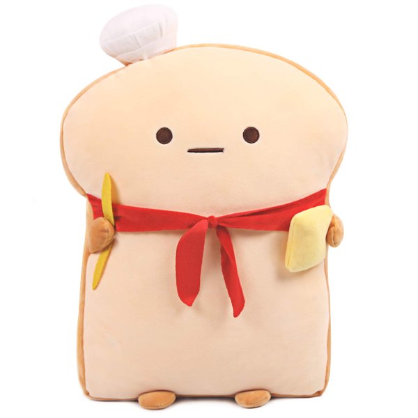 ARELUX 17.7in Funny Toast Bread Pillow,Cute Bread Shape Plush Hugging Pillow,Soft Toast Food Sofa Cushion for Home Decor,Plush Toy Gifts for Kids Birthday