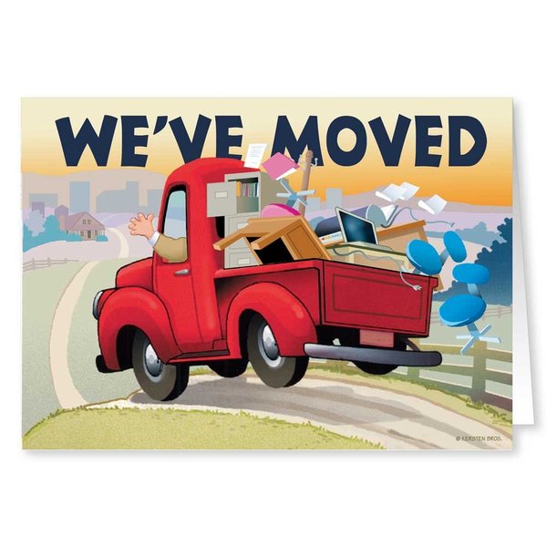 Stonehouse Collection - We've Moved Change of Address Card Pack - 18 Cards & Envelopes - 5x7 Folded Cards - USA Made (Standard)