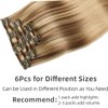 VINBAO Human Hair Extensions Clip in Hair Extensions Balayage Ash Brown to Caramel Blonde 14 Inch 100g 6pcs Remy Clip in Hair Extensions Straight Thick Hair Extensions (#10/16/16, 14'')
