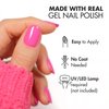 Semi Cured Gel Nail Strips - 20 Pcs. Salon-Quality Nail Wraps for Women - Works with Any UV Lamp, Long Lasting, Easy to Apply and Remove Gel Nails Stickers