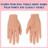 Practice Hand for Acrylic Nails Flexible Bendable Nail Practice Hand with Adjustable Bracket Realistic Silicone Hand Mannequin for Nails for Nails Beginner/Nail Salon (Right Hand,Light Brown)