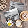 The Best Card Company - 10 Blank Note Cards with Envelopes (4 x 5.12 Inch) - Black & White Photos, Bulk Boxed Set - On the Rocks M3309