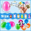 40 Pieces Finger Puppets Filled Easter Eggs Mini Cartoon Animal Puppets Easter Basket Toys Soft Plush Dolls Props Filled Bright Colorful Easter Eggs for Easter Party Basket Stuffers