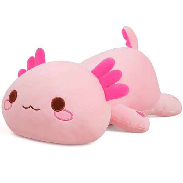 Yeqivo Axolotl Stuffed Animal, Cute Pink Axolotl Plush Pillow Toy Soft Axolotl Stuffed Animal Kawaii Plushie Toy 50CM/19.7Inch