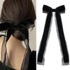 1pcs Hair Clips Gifts for Women Cute Hair Accessories for Women Girls teens Black Lace Velvet Hair Pins With Long Tail for Women Lady Tassel Ribbon Bow Hair Clips for Women Girls teens