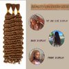 Deep Wave Bulk hair for Braiding Wet and Wavy Micro Braiding No Weft Faux Deep Wave Braiding Hair Extensions for Box Boho Braids 160g with 2 Bundles #30 (24Inch)