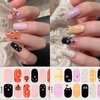 8Sheets Halloween Gel Nail Stickers Cute Pumpkins Ghost Nail Polish Stickers Pumpkins Spider Nail Strips Decals Self Adhesive Horror Eye Full Wrap for Women Girls DIY Halloween Nail Stickers Manicure