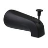 Westbrass E531D-1F-62 5-1/4" Reach Wall Mount Tub Spout with Front Diverter, Matte Black