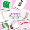 MRS GWEN HAIR & ACCESSORIES Walker's Ultra Hold Toupee & Lace Wig Adhesive w/o Brush Lace Front Tape Strips Lasting Hold Invisible Waterproof Adhesive 7 Item Bundle (5 Fl Oz Without Brush Applicator)