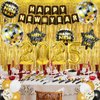 YQUQWN 84 PCS Happy New Years Party Decorations Set 2025, 4D Disco Ball New Years Eve Party Supplies, New Year Balloons, NYE Party Decorations Tassel Curtains, Happy New Year Decorations Supplies 2025