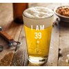 39 + One Middle Finger 40th Birthday Gifts for Men Women Beer Glass – Funny 40 Year Old Presents - 16 oz Pint Glasses Party Decorations Supplies - Craft Beers Gift Ideas for Dad Mom Husband Wife 40 th
