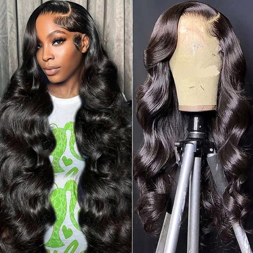 Margarety 7×5 HD Lace Front Wigs Human Hair 250% Density Wear and Go Glueless Human Hair Wigs 26 Inch 15A Body Wave Lace Closure Wigs Human Hair for Black Women Pre Plucked Natural Hairline