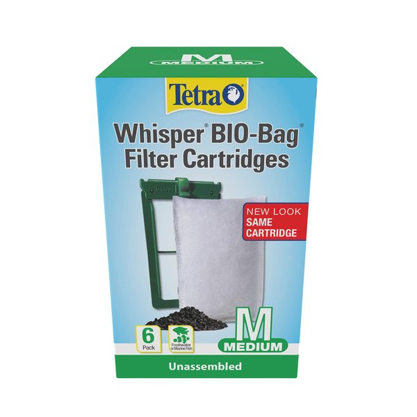 Tetra Whisper Bio-Bag Filter Cartridges for Aquariums - Unassembled Medium 6 Count (Pack of 1)