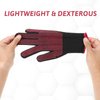 Ptwola 2 Pcs Heat Resistant Gloves With Silicone Non-Slip Bumps Professional Heat Blocking Fireproof Glove Mitts for Curling Wand Hot-Air Brushes Hair Styling Flat Iron Sublimation Gloves