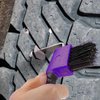 BOTH WINNERS Sturdy Horse Hoof Pick Brush with Soft Touch Handle (Purple)