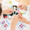 YHNTGB 100 Pack Empty Press on Nail Packaging Nail Cases for Press ons Press on Packaging Including 100 PCS Holographic Bags and 100 PCS White Card with Transparent Tape for Press on Nail Business