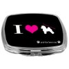 Rikki Knight I Love My Dog Design Compact Mirror, Bichon Frize, 3 Ounce