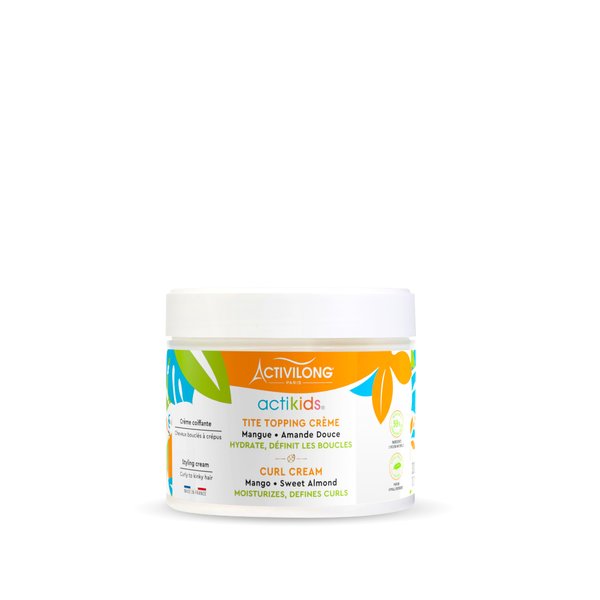 Activilong Actikids Topping Curl Cream – Light Melting Cream to Sculpt and Redefine Your Kid’s Curls – Enriched with Organic Sweet Almond Oil and Mango Butter – Non-Greasy/Leaves No Flakes – 300 ml.