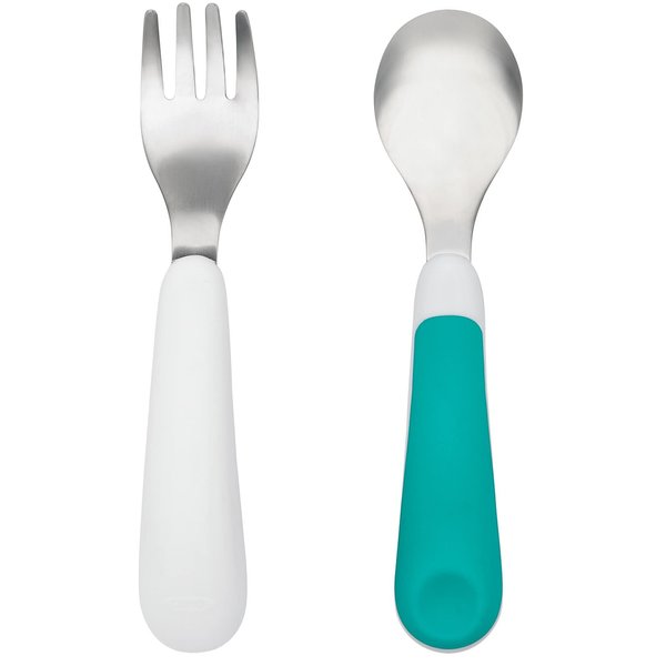 OXO Tot Fork & Spoon Set- Teal , 2 Piece Set